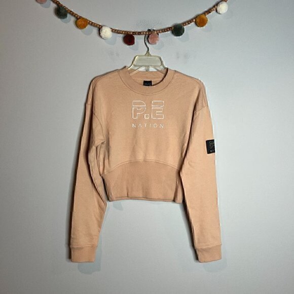 P.E. Nation apricot cropped sweatshirt - Picture 2 of 7
